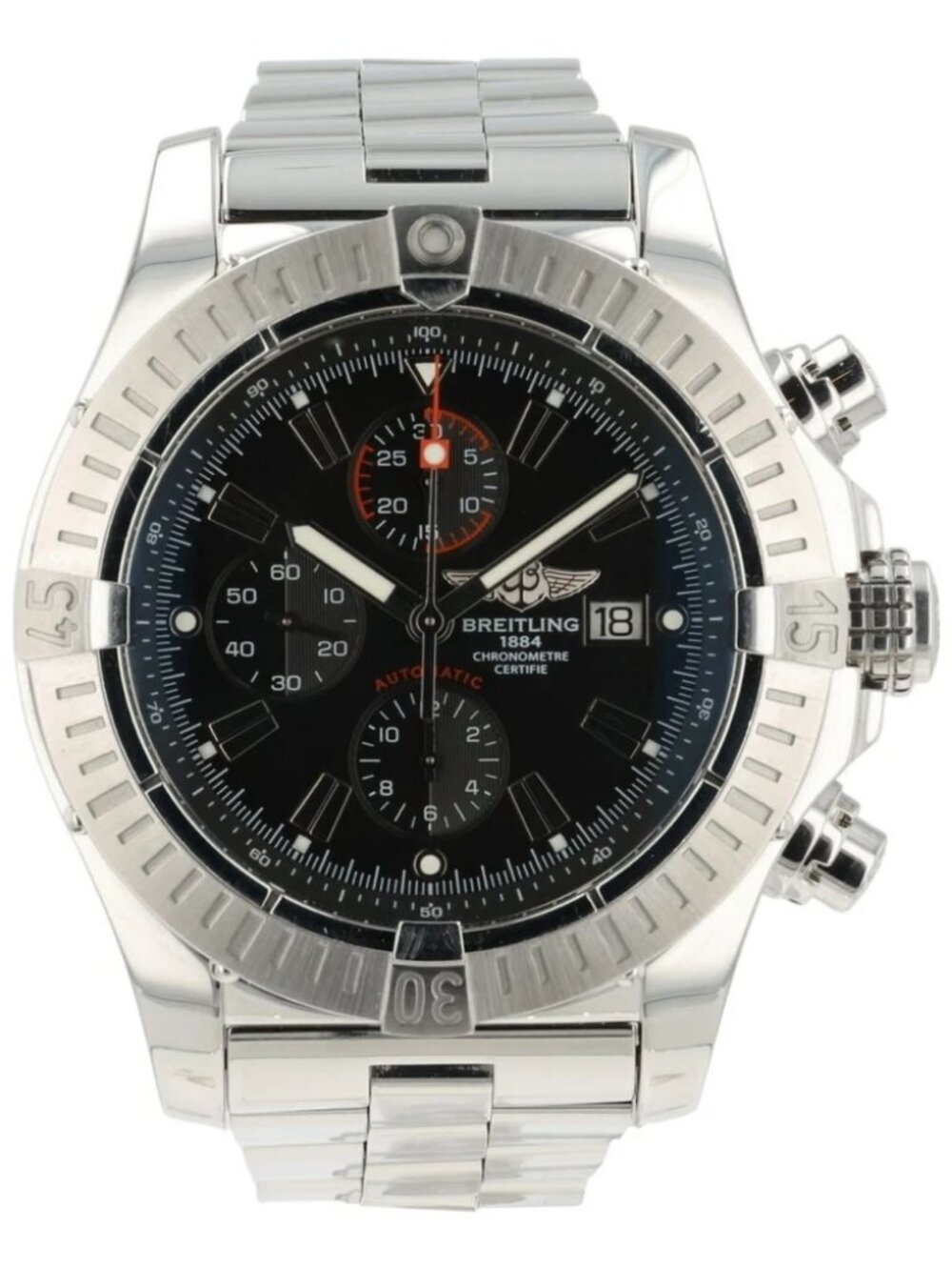 Breitling Avenger Black Dial Stainless Steel 48mm Automatic Mens Watch A13370